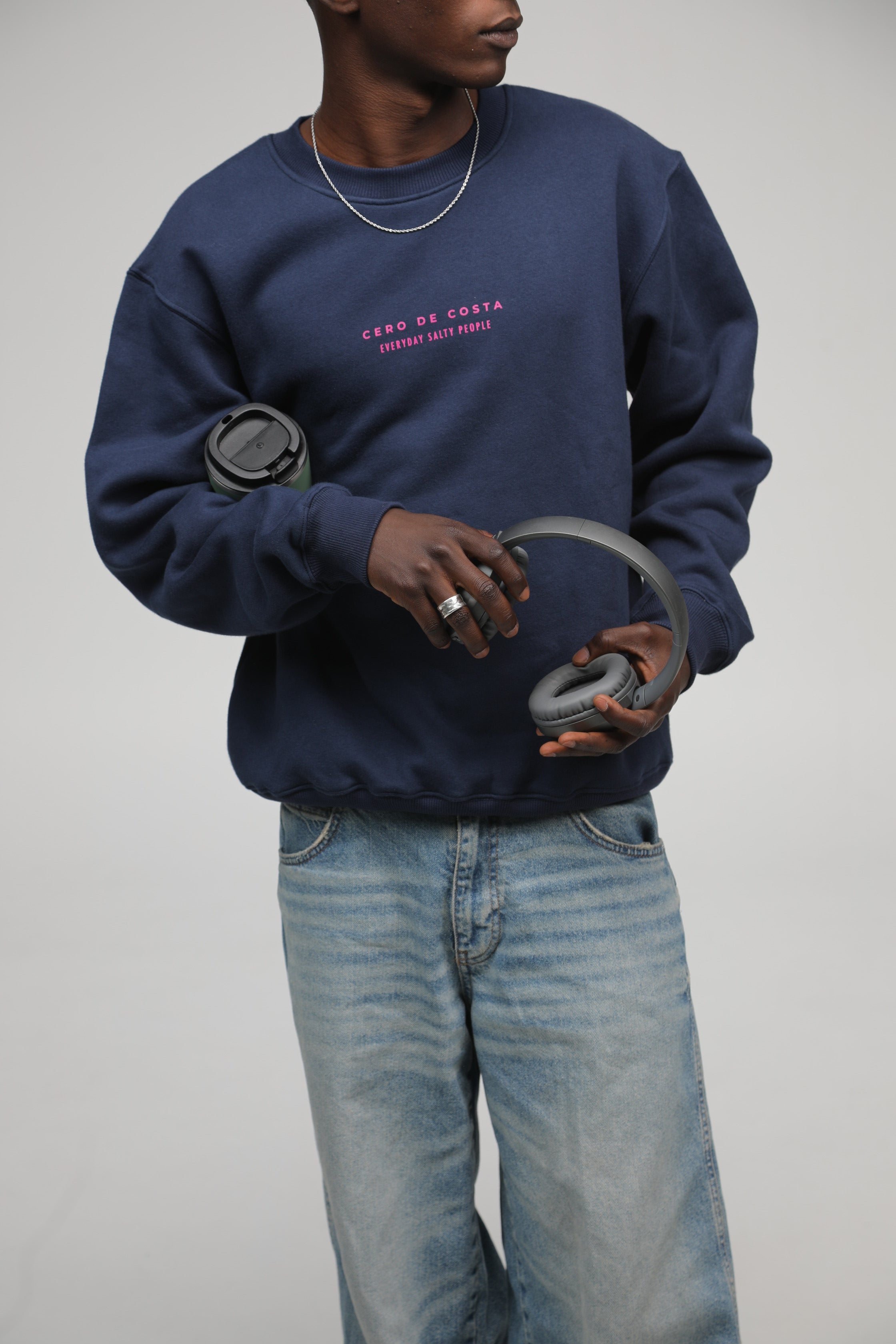 SUDADERA MARINO/ROSA CERO DE COSTA PLAYAS SURF